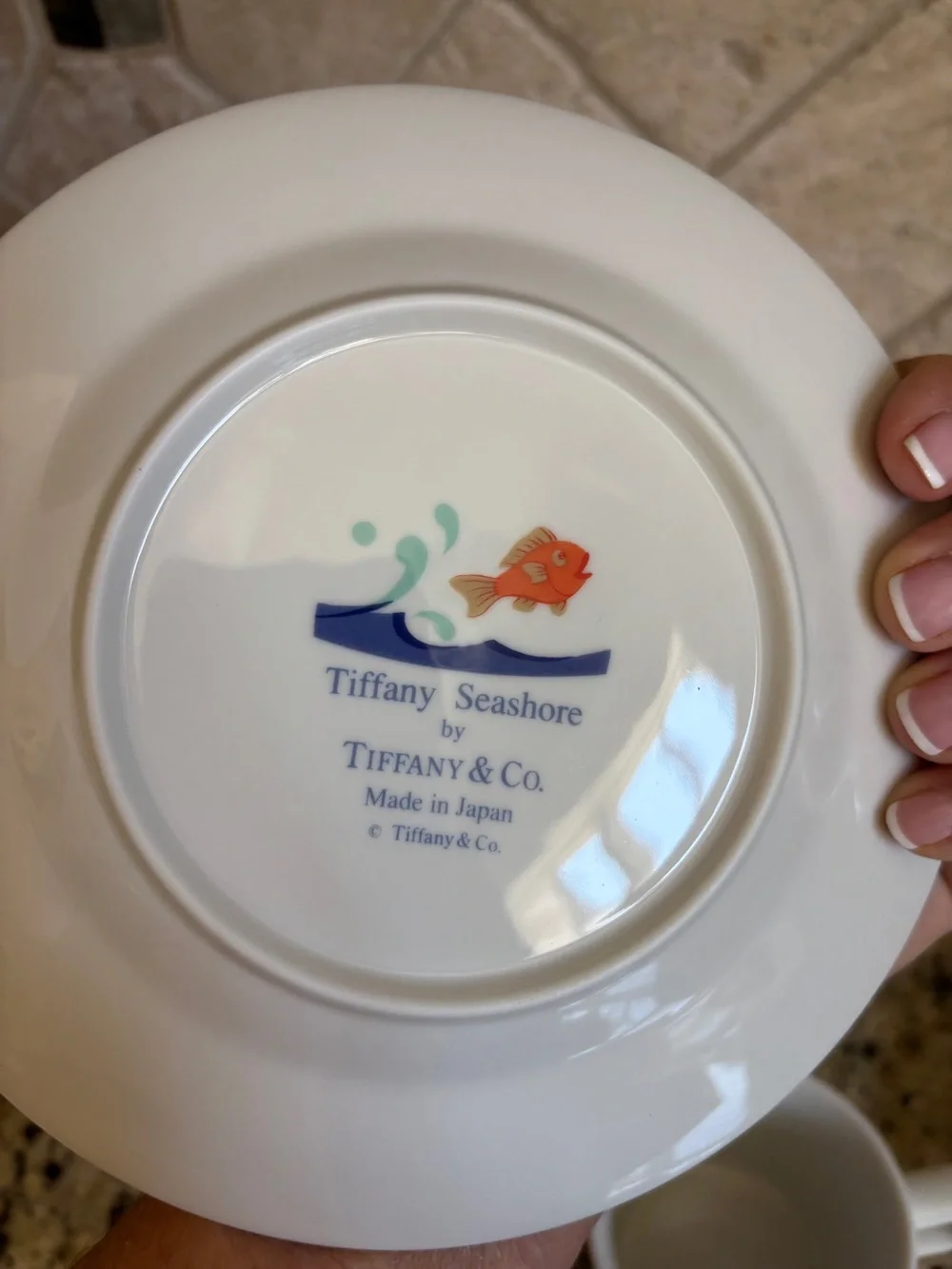 Vintage TIFFANY & Co. PORCELAIN 3 Pc Set~ Tiffany Seashore Vintage from 1990
